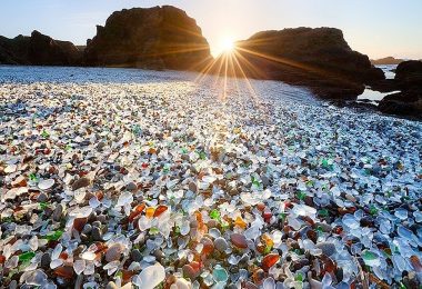 Glass beach sparking
