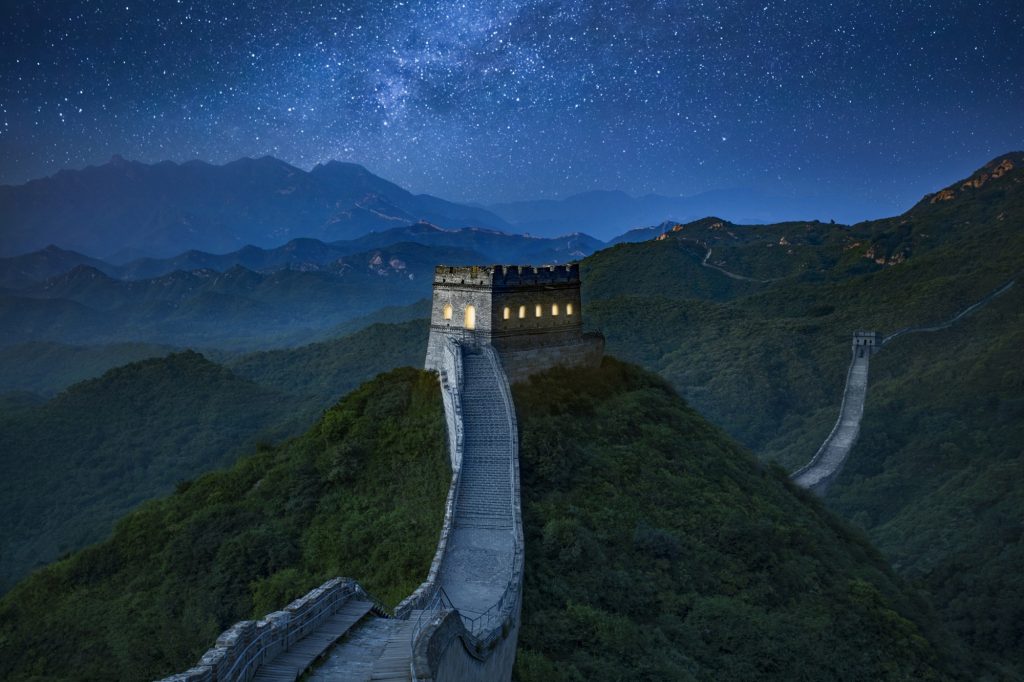 Great Wall of China night