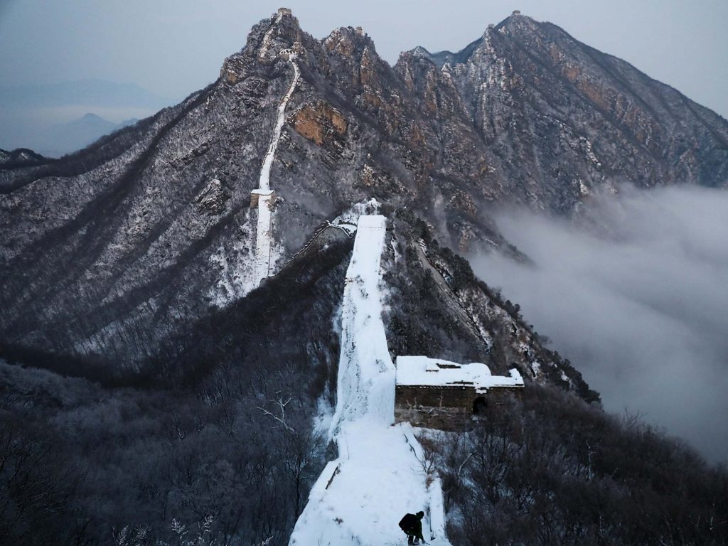 Great Wall of China snow