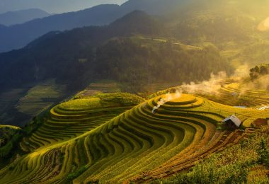 Longji Rice Terraces In China Image