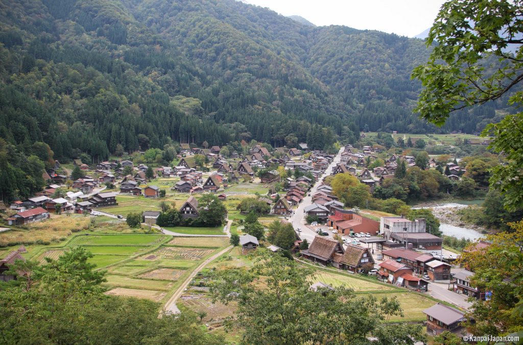 Shirakawa-go Village Arial View